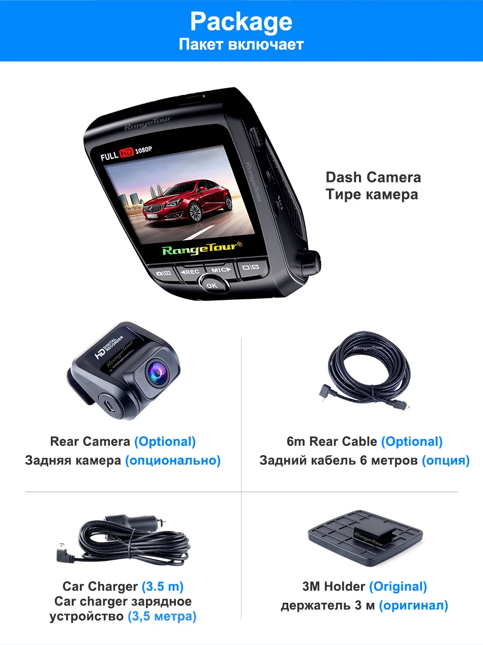 Автомобильный видеорегистратор 4K 2160P gps WiFi ADAS Dash Cam с двумя объективами 1080P+ 1080P автомобильная камера