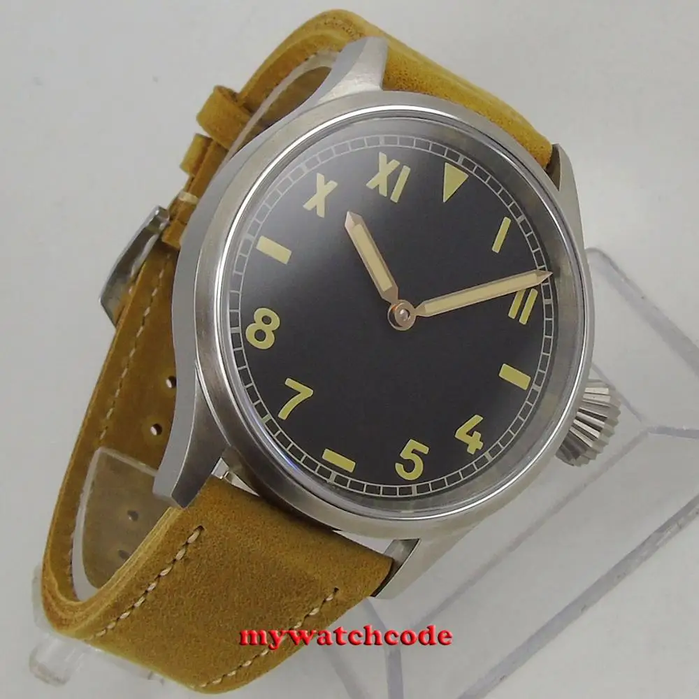 43 мм стерильный циферблат Калифорния сэндвич-циферблат сапфировое стекло ручная