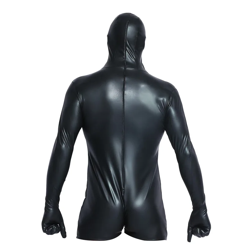 Латексный бондаж Zentai костюм кошки из лакированной кожи фетиш Мужская одежда