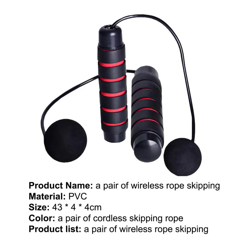 

1 Pair Jump Rope Ropeless 360 Degrees Rotation Rubber Ball Tangle-Free Speed Skipping Rope for Exercise Workout