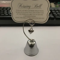 20pcslotfree shippingkissing bell silver gold bell place card holderphoto holder wedding table decoration favors
