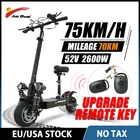 Обновленный электрический скутер Jueshuai X700 с Дистанционным Ключом и сиденьем 75 кмч быстрая скорость Escooter 52 в 2600 Вт Двойной Мотор 10 дюймов склад в ЕС