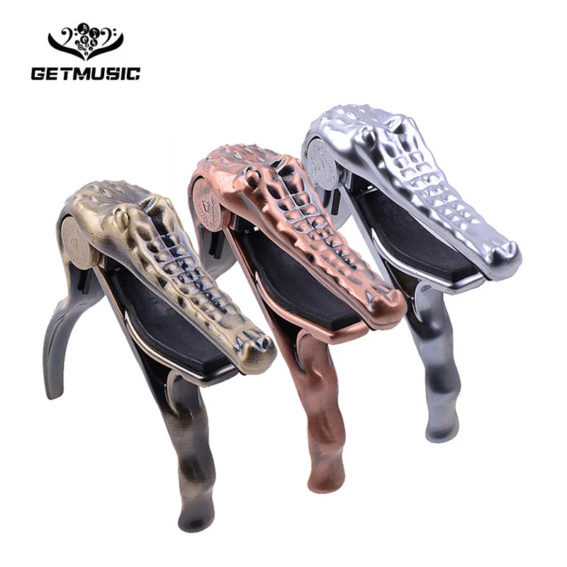 

Alice A007G Multi Color Professional Metal Crocodile Folk Acoustic Guitar Capo Clamp