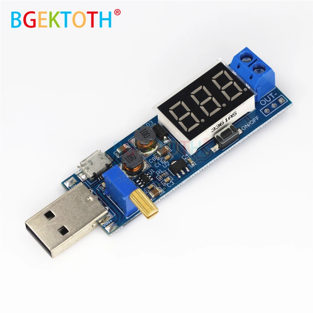 

DC-DC 5V to 3.5V / 12V USB Step UP / Down Power Supply Module Adjustable Boost Buck Converter Out DC 1.2V-24V