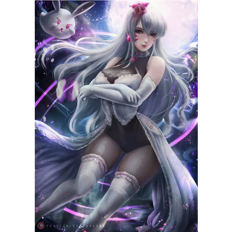 

Overwatch Dva Game Poster Canvas Oil Painting Anime Poster Wall Scroll Canvas Wall Stickers Wall paper Home Decoration Painting