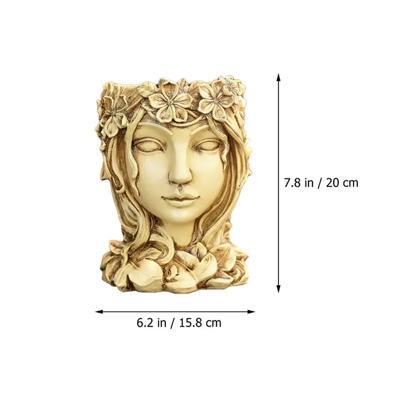 

Girl Succulent Planter Girl Flowerpot Succulent Flower Pot Garden Planter Resin Goddess Flower Vase Home Decoration Flower Pot