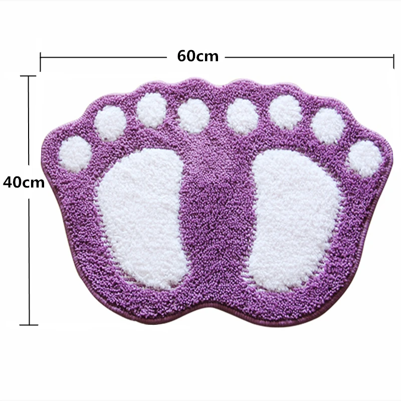 

Foot Print Bath Mats,Non-slip Bathroom Carpet,Mat Toilet Tapete Para Banheiro,Bathroom Rug Bath Pad Carpets,Microfiber Mini Mats