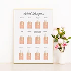 Модные холщовые постеры и принты в форме ногтей для салона красоты домашний декор макияж подарки для ногтей тип руководство Художественная Картина на холсте картины