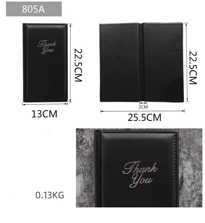 Из искусственной кожи проверить папку для ресторан отеля Кофе магазин чековый