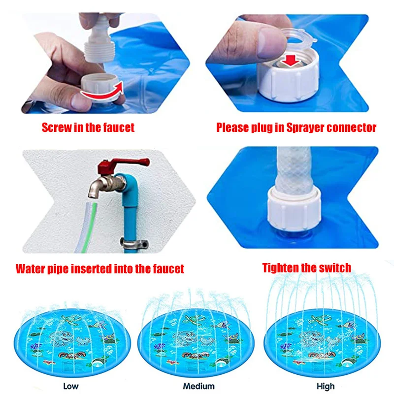 

children throw water mat outdoors game of lawn toy for children summer pool children fun water spray toys swiming ring