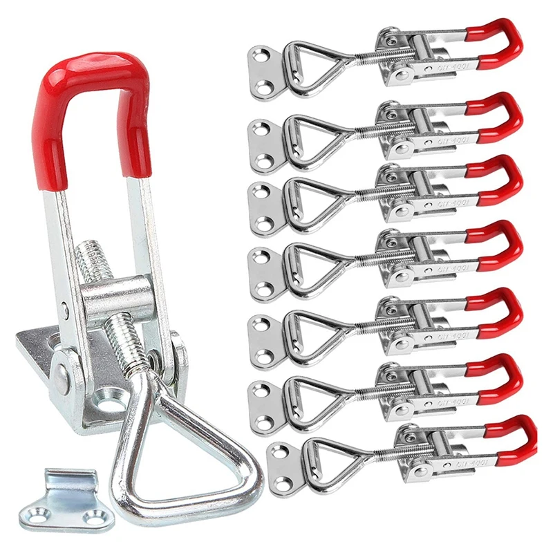 

8Pack Pull Latch Clamp Latch 360Lbs Capacity Adjustable Quick Release Draw Latch For Door Latch Hook Toggle Clamp