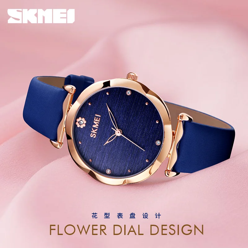 

SKMEI Fashion Wristwatches Women Watches Waterproof Flower Shape Dial Ladies Female Quartz Clock Relogio Feminin Montre Femme