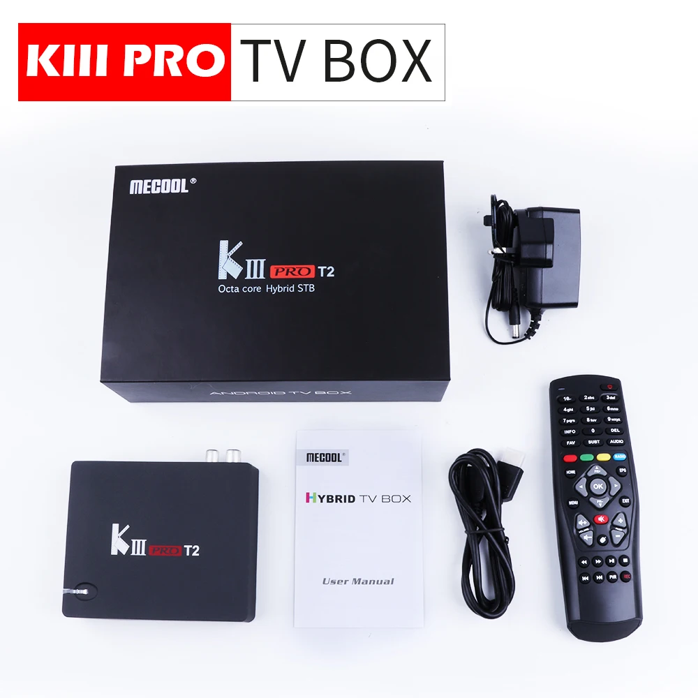 MECOOL KI Pro Декодер каналов кабельного телевидения KIII Pro DVB T2+ S2 Android ТВ коробка 3g 16G Amlogic S912 DDR4 Octa Core 4K Поддержка CCcam IP ТВ set top tv Box - Цвет: KIII PRO TV BOX