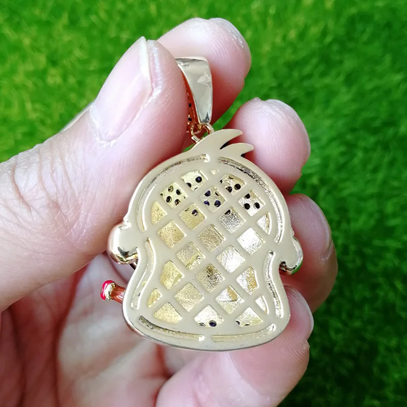 Ожерелье мужское в стиле хип-хоп с микрозакрепкой из синего фианита крутая