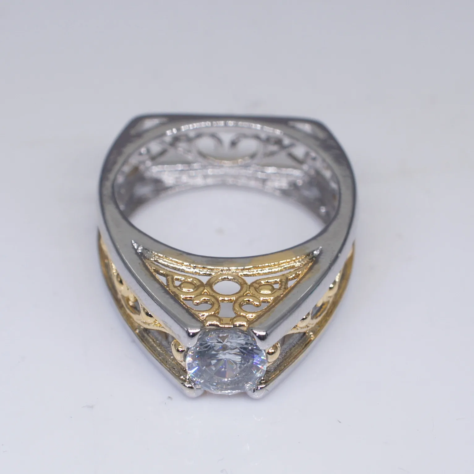 

14k Gold Diamond Ring Separation Anillos De Ring Bizuterias Hip-hop Rock Rings for Women Men Gemstone bijoux femme anel jewelry
