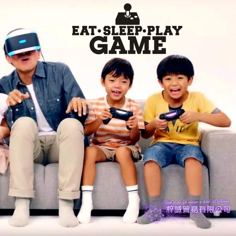 Eat Sleep играть в игры Наклейка на ручку Видео игровой контроллер Стикеры наклейка