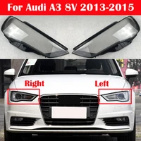 front car transparent lampcover for audi a3 8v 2013 2015 lampshade caps shell auto light glass lens headlight cover