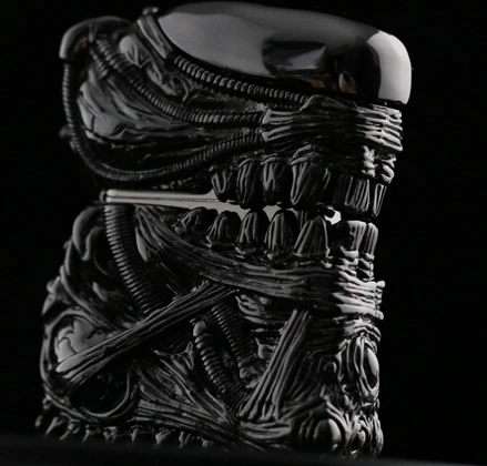 SRZ покрытием S925 серебро 355 г латунь H. R. Giger Alien ручной работы наружная коллекция стимпанк Зажигалка 7,2*5,4*2,2 см 2 цвета