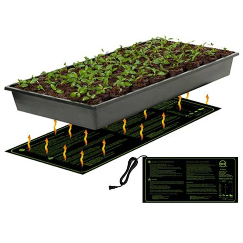 

Seedling Heating Mat 50X25cm Waterproof Germination Propagation Clone Starter Pad 110V US Plug
