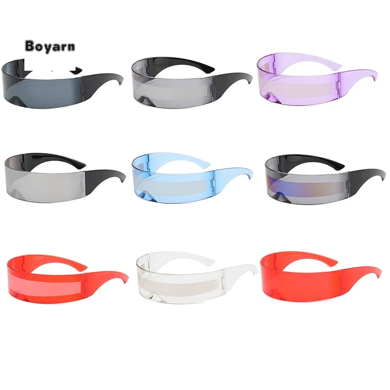 

Boyarn Boyarn Fashion Trend in Hair Hoop Party One Piece Frameless Sunglasses Speed Sell Tong Coating Pieces Sun Glasses Women 2