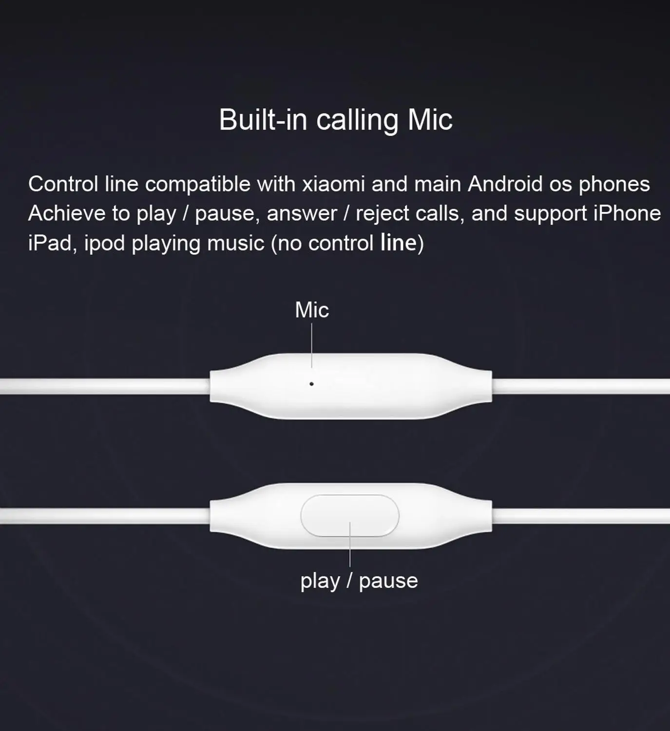 100% оригинальные наушники Xiaomi Mi Piston Базовая версия стереонаушники с микрофоном