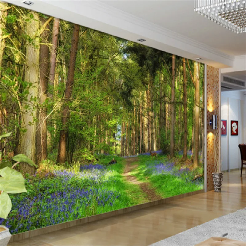 Настенная бумага на заказ с изображением природного ландшафта 3D фотообои