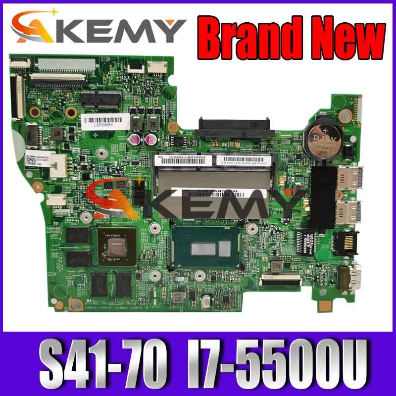 

Новый FRU:5B20H91096 для For Lenovo S41-70 материнская плата для ноутбука SR23W I7-5500U DDR3L 2 ГБ 100% полностью протестирована