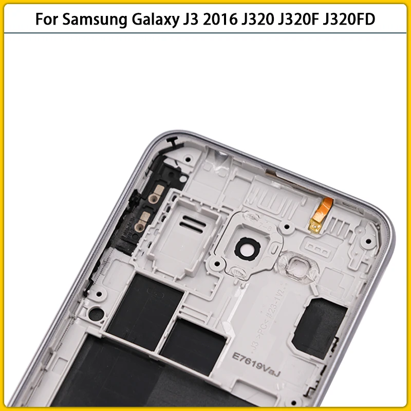 Новый J320 полный корпус для Samsung Galaxy J3 2016 J320F J320FD Крышка батарейного отсека задняя
