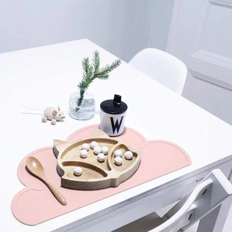 1 шт. коврик в форме облаков детский для тарелок Пищевая силиконовая настольная