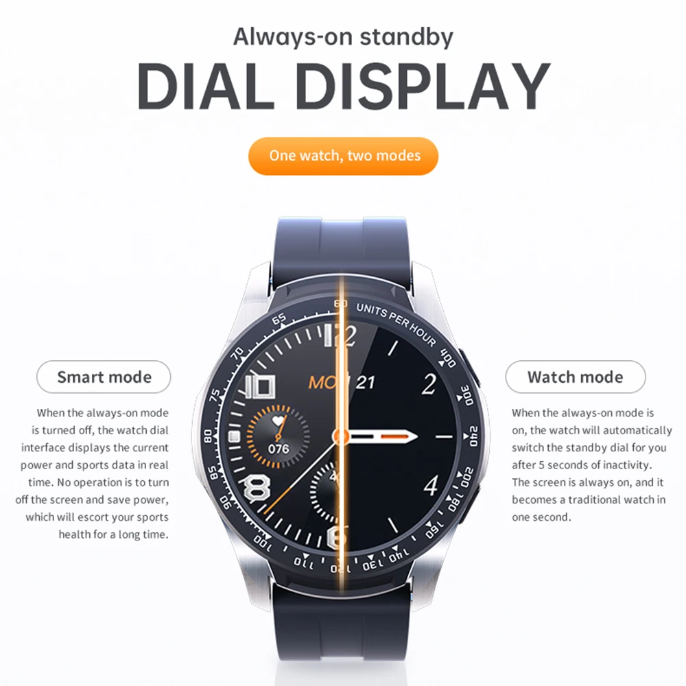 Sports smart watch real-time heart rate monitoring dynamic interactive design music steps calories | Электроника