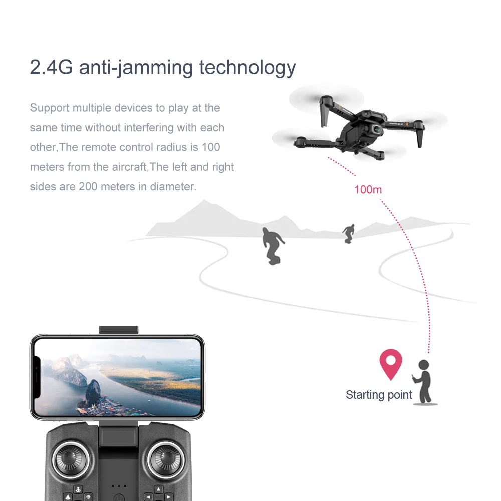 2020 Новый мини-Дрон 4K 1080P HD Двойная камера WiFi Fpv давление воздуха высота удержания