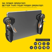 new ipad trigger pubg game controller six finger l1r1 fire aim button gamepad joystick for tablet smartphone game accessories