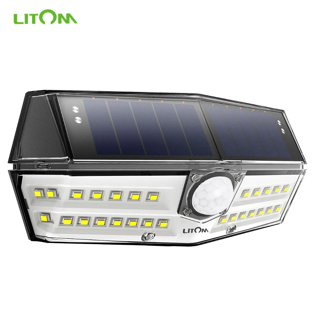 LITOM 30 LED Солнечный свет настенный светильник CD137 IPX67 водонепроницаемый датчик
