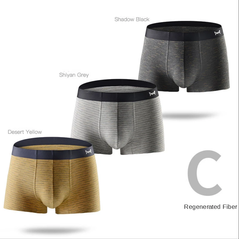 

MiiOW Men's Underwear Men Modal Boxer Pants Pure Color Young Men Shorts Head Male Boxer Pants Male Students