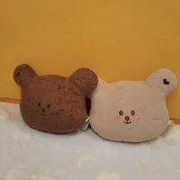 cute style cushion pillow skin friendly ultra soft cotton cartoon animal bear doll for gifts home decoration