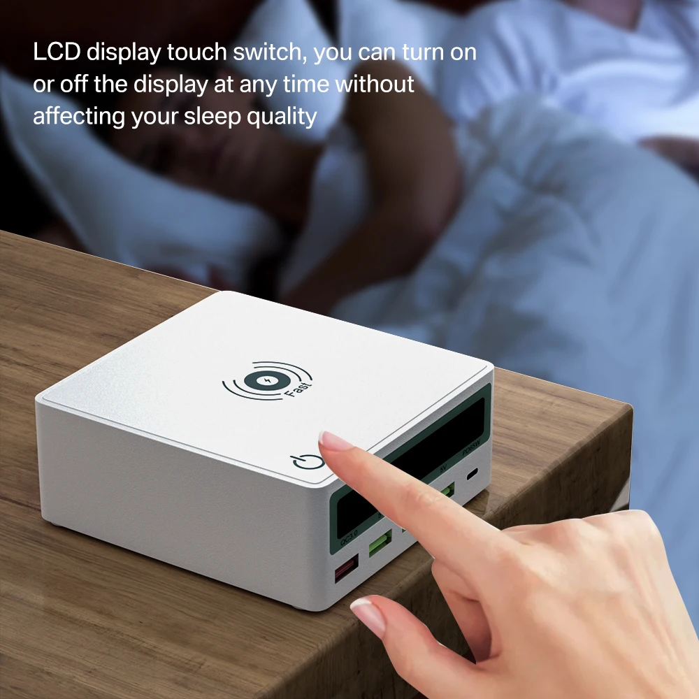 130w wireless charger multi usb fast charger station pd 65w charge for iphone huawei samsung qc3 0 usb c charger power adapter free global shipping