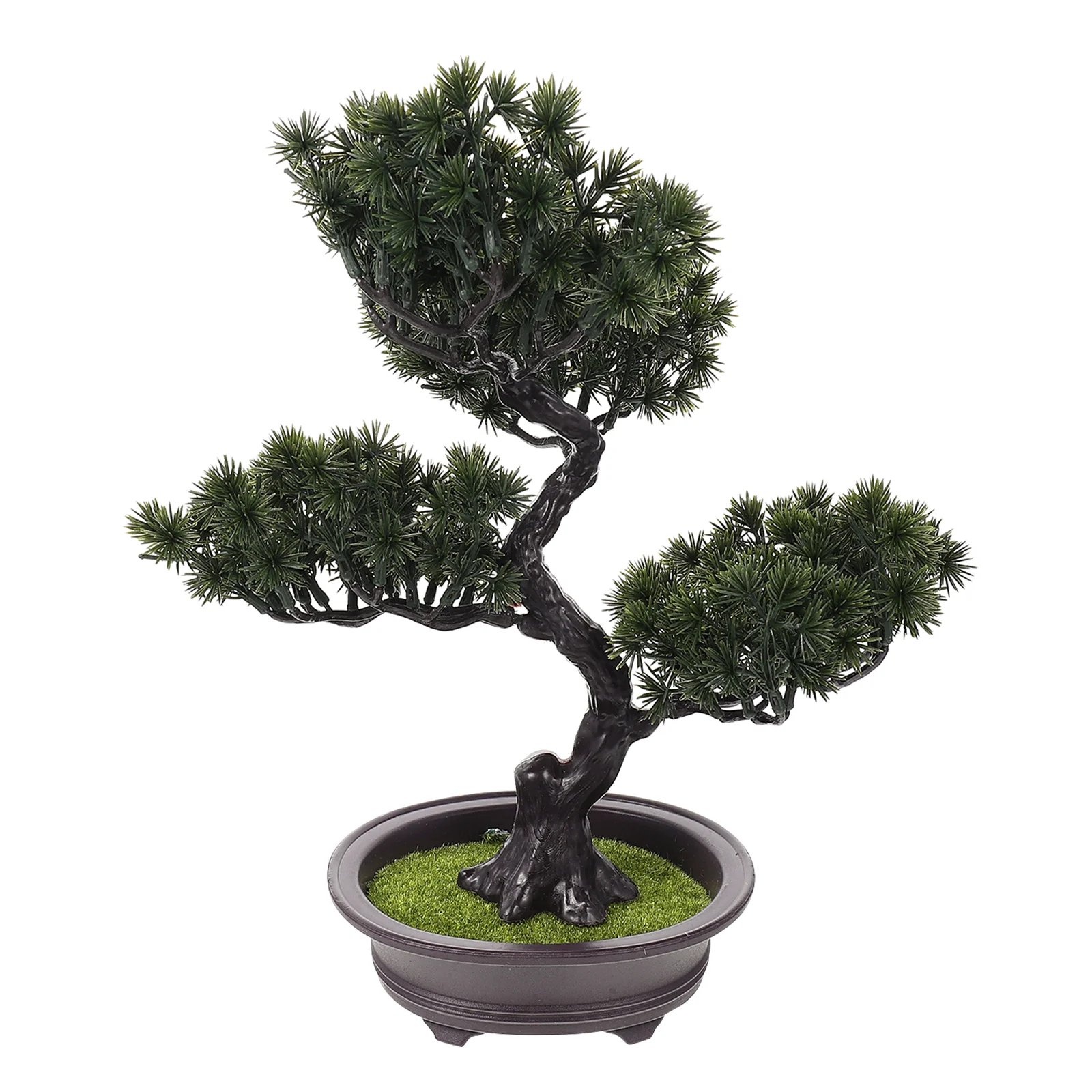 

1pc Simulated Potted Ornaments with Fake Flowers Artificial Pine Tree Decor Green