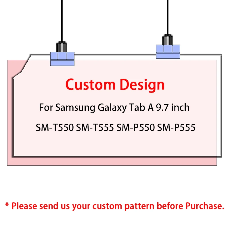 Custom Design Чехол MTT для samsung Galaxy Tab A, 9,7 дюймов, SM-T550, SM-T555 из искусственной кожи, откидная подставка, защитный чехол для планшета, funda, SM-P550, SM-P555 - Цвет: Custom Design