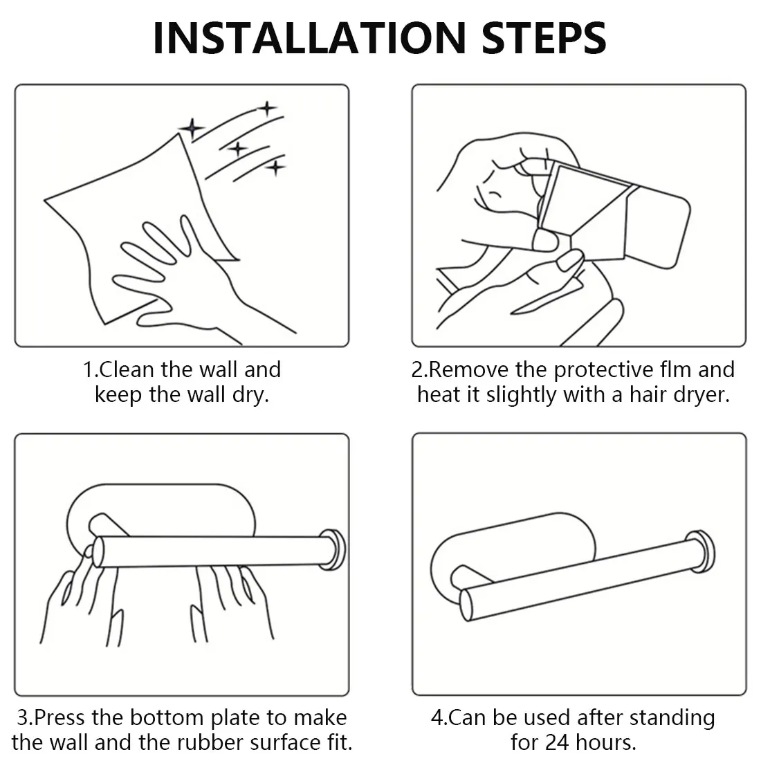 

Stainless Steel Nail-free Wall Mounted Toilet Paper Holder Kitchen Tissue Paper Holder Toilet Roll Dispenser for Bathroom