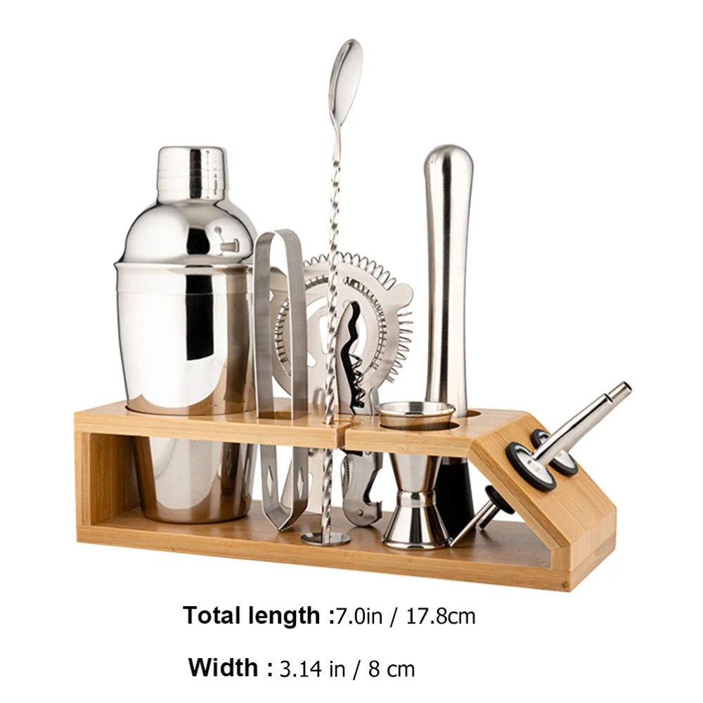 

1 Set 9Pcs Cocktail Shaker Cocktail Strainer Stainless Steel Bar Tools