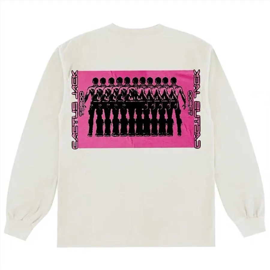 

Travis Scott Cactus Jack Repeat LS T shirt Men Women Washed Long Sleeve Vintage Top Tees clothing