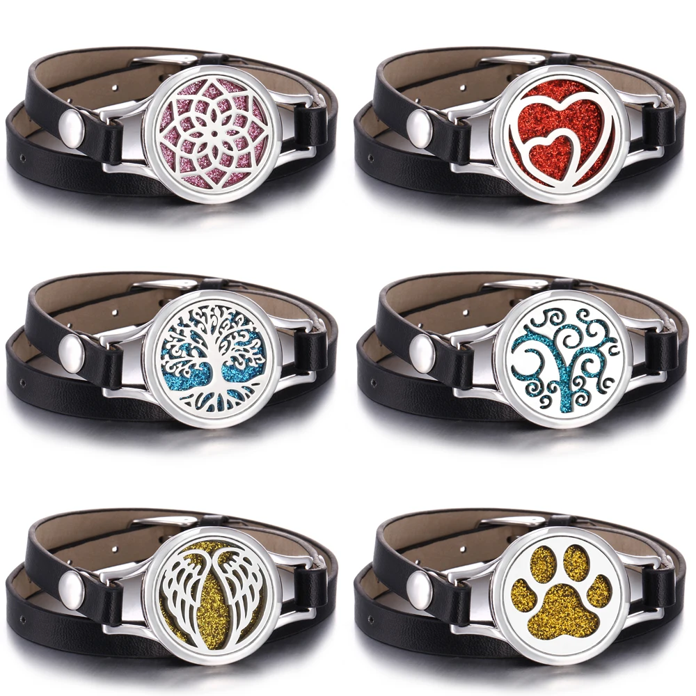 Ювелирные браслеты с ароматерапией и эфирным маслом Древо жизни медальон