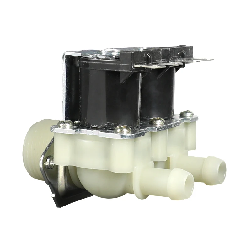 Пластиковый электромагнитный клапан с двойной головкой параллельный