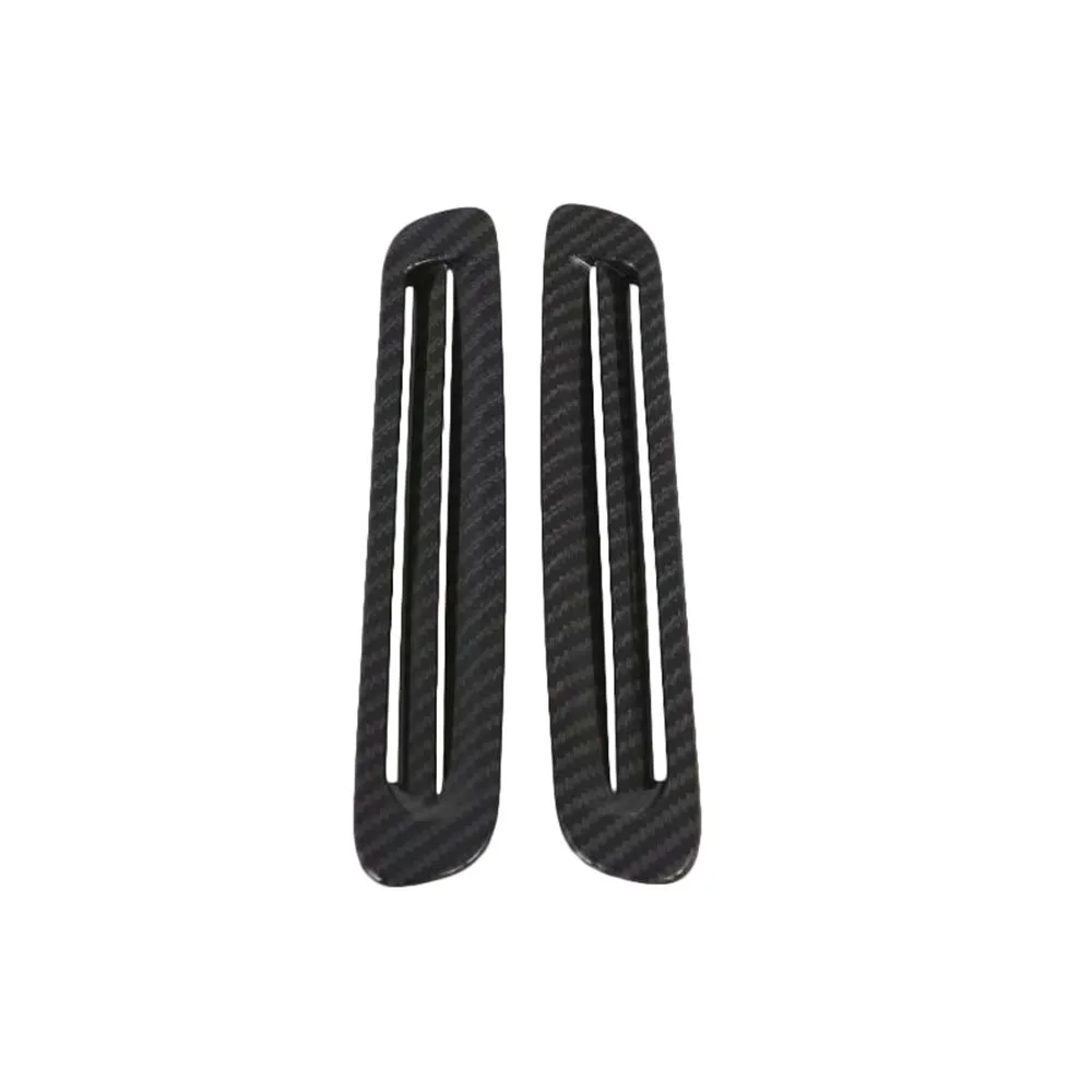 

For Mazda 3 2019 2020 Carbon Fiber Color ABS Chrome Dashboard Front Air Condition Vent Outlet Cover Trim Frame Bezel Surround