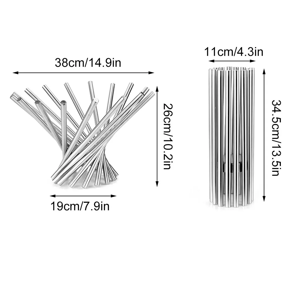 

Stainless Steel Fruit Bowl Kitchen Modern Decorative Fruit Basket Display Stand For Kitchen Dinning Snack Table Storage Bowl