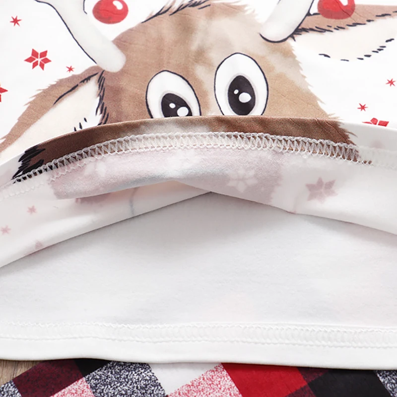 Рождественский комплект одежды для всей семьи Модный пижамный взрослых и детей