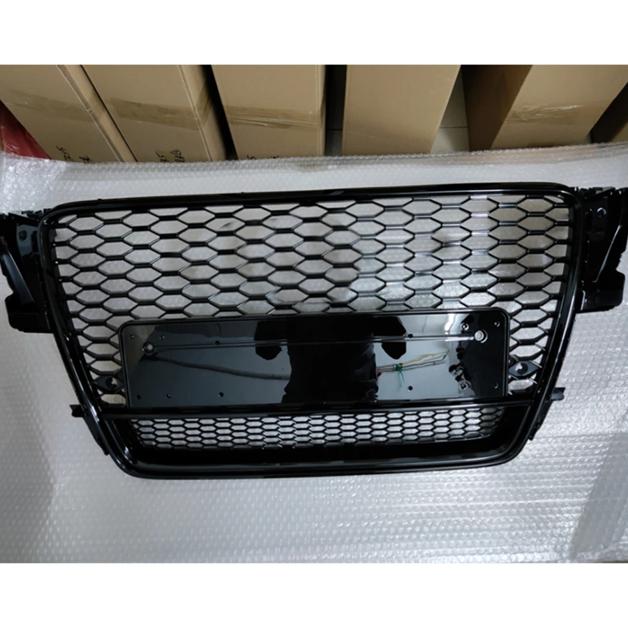 

Для RS5 стиль Передняя Спортивная Шестигранная сетчатая сотовая бленда глянцевый черный для Audi A5/S5 B8 2008 2009 2010 2011 для Quattro Style