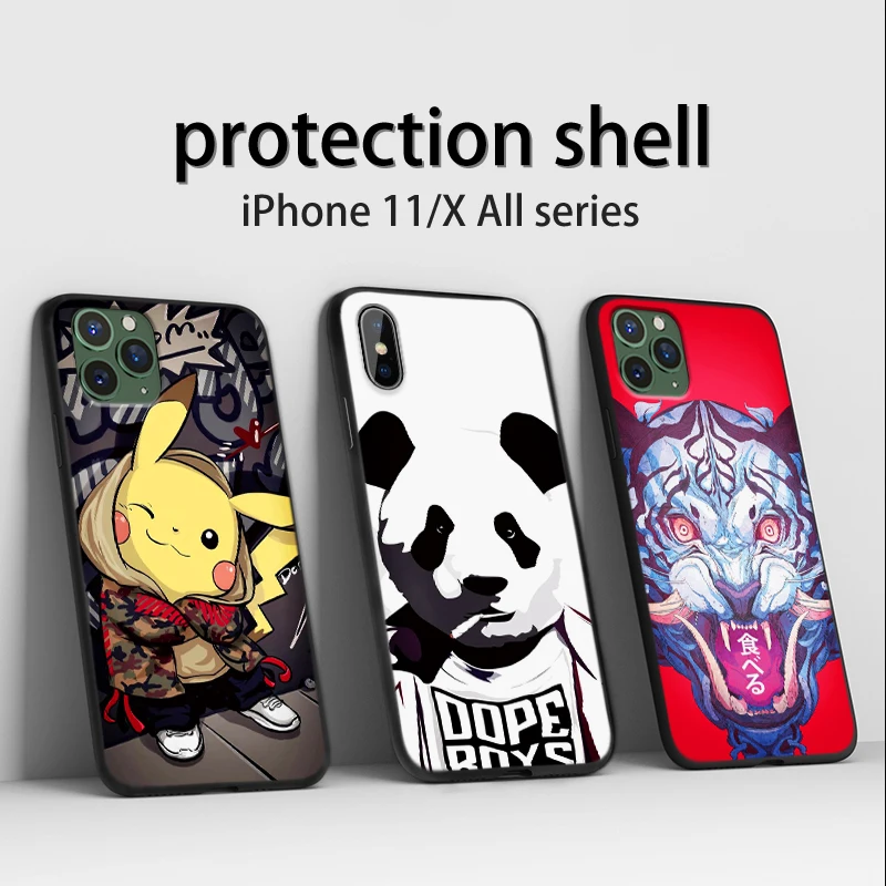 Чехол для телефона iPhone 11 Pro Max XR XS MAX X мультяшная обезьяна змея Apple 8 7 6 5S s Plus Мягкий
