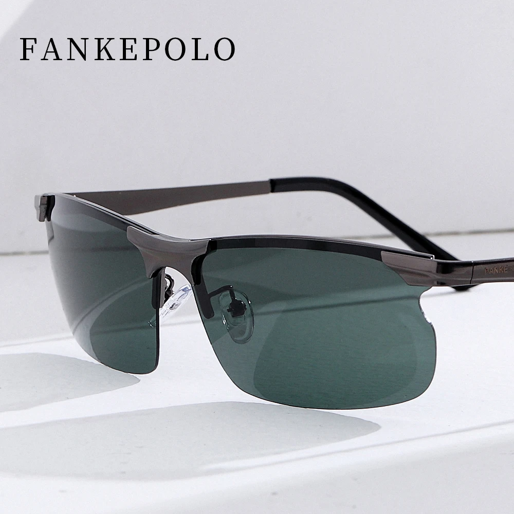 FANKEPOLO, мужские Модные поляризованные солнцезащитные очки, классический фирменный дизайн, мужские уличные зеркальные солнцезащитные очки с УФ-защитой для вождения, спортивные солнцезащитные очки