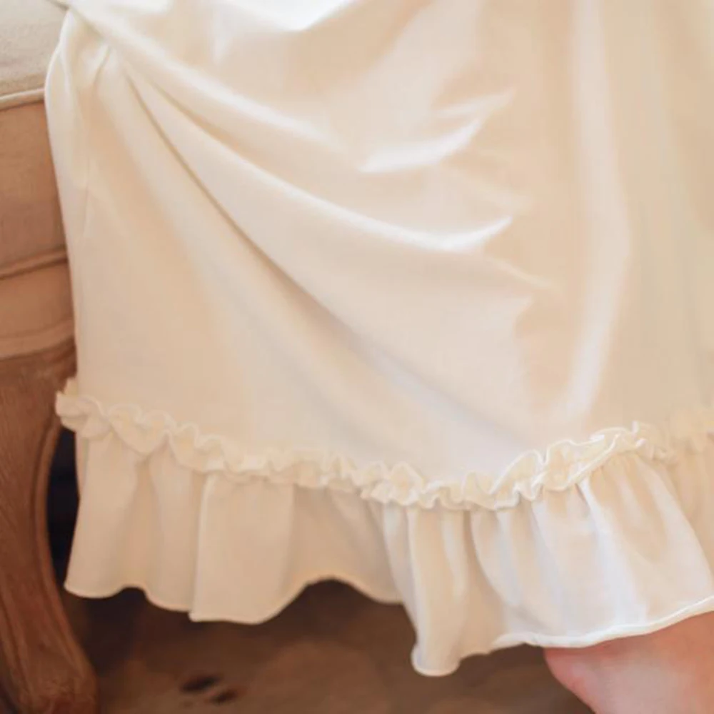 Высококачественная брендовая ночная рубашка для женщин с длинным рукавом осени